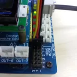Servo cable plugged into the controller board’s servo header
