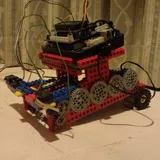 Wasiq’s 2014 robot at Swinburne: LEGO chassis, gear train and controller board